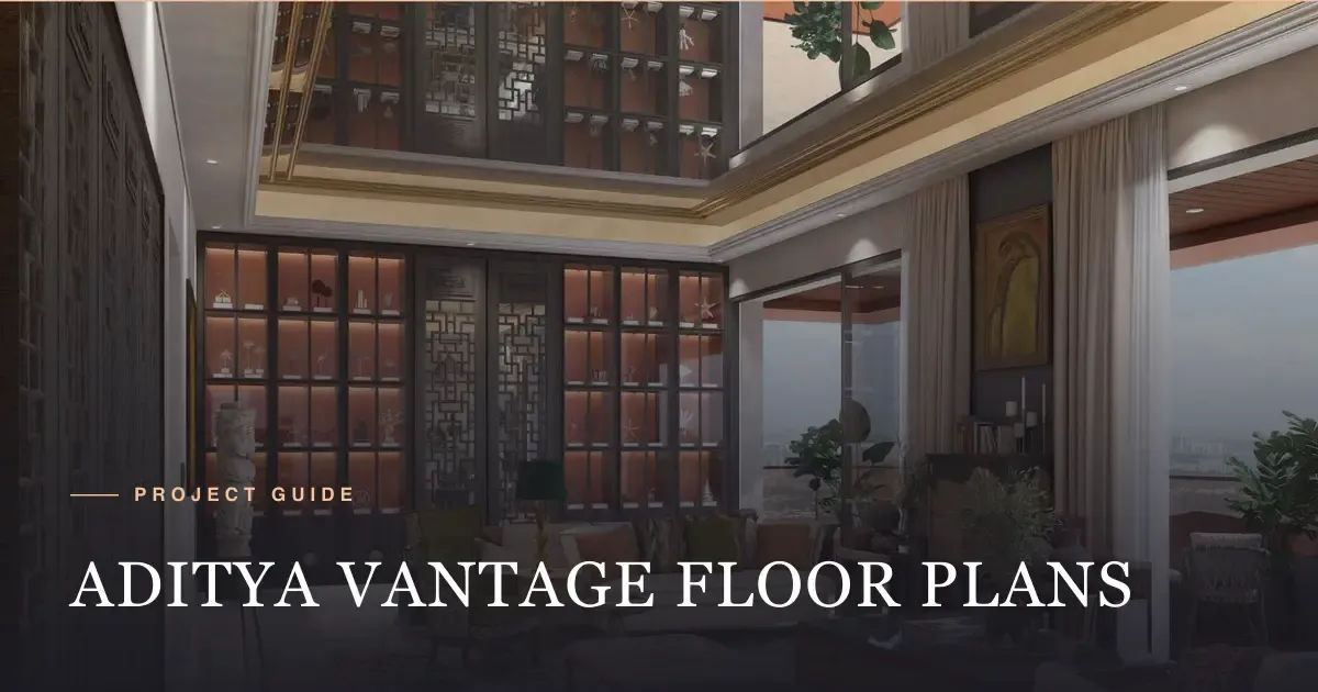 Double-height living room in a Sri Aditya Vantage 4 BHK home, Narsingi, Hyderabad