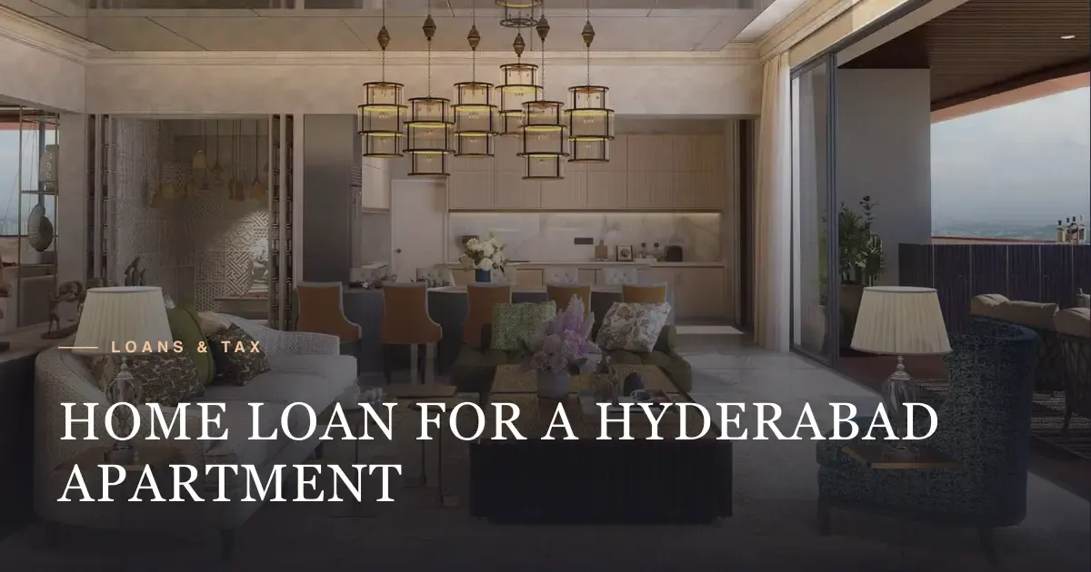 Living and dining room in a Sri Aditya Vantage apartment, Manchirevula, Hyderabad
