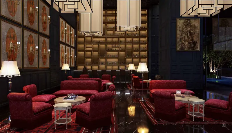 Bar and cigar lounge in the Sri Aditya Vantage clubhouse